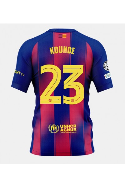 Barcelona Jules Kounde #23 Jalkapallovaatteet Kotipaita 2025-26 Lyhythihainen Barcelona Jules Kounde #23 Jalkapallovaatteet Kotipaita 2025-26 Lyhythihainen